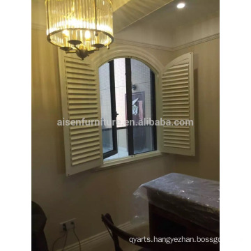 Home Decoration Elegant Style Wooden plantation shutter/window shutters with slat style